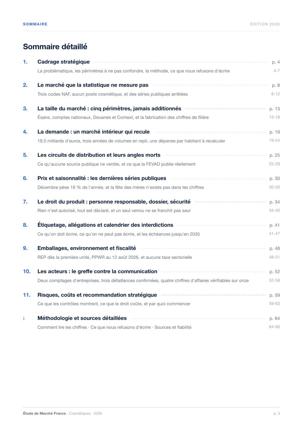 Page 3 de l'extrait de Le marché des cosmétiques en France · Étude 2026