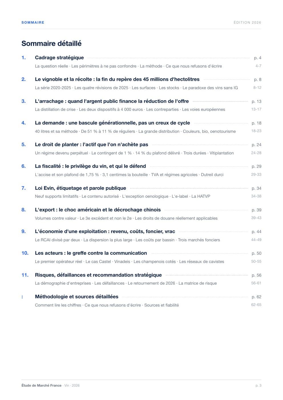 Page 3 de l'extrait de Le marché du vin en France · Étude 2026